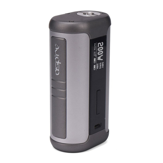 Aspire Speeder 200W Bedienungsanleitung