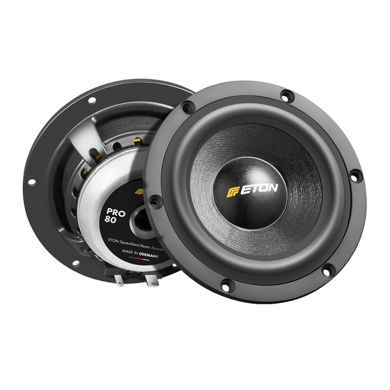 Eton PRO 80 Bedienungsanleitung