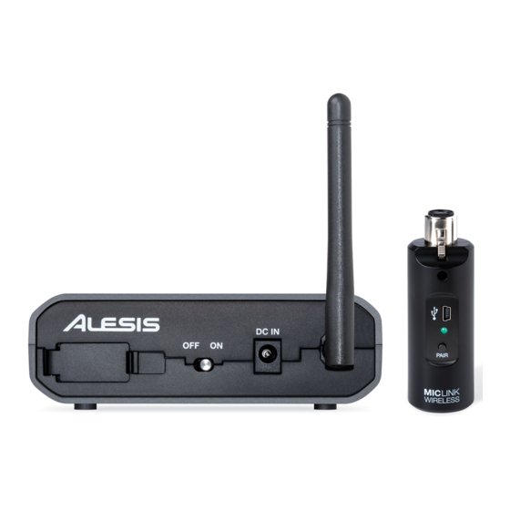 Alesis MicLink Wireless Benutzerhandbuch