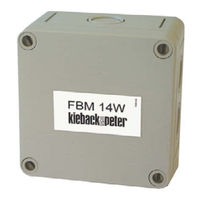 Kieback&Peter FBM14W Montagehinweise