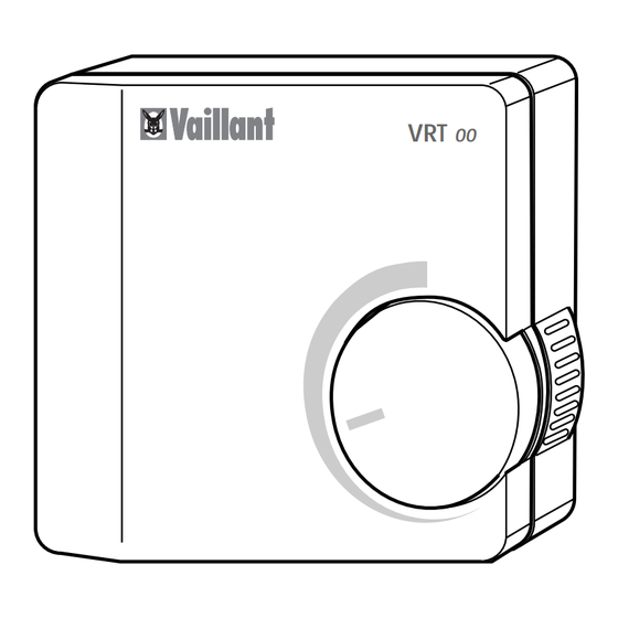 Vaillant VRT 20 Montageanleitung