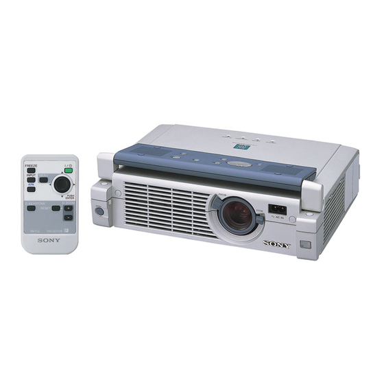 Sony VPL-CS3 Bedienungsanleitung