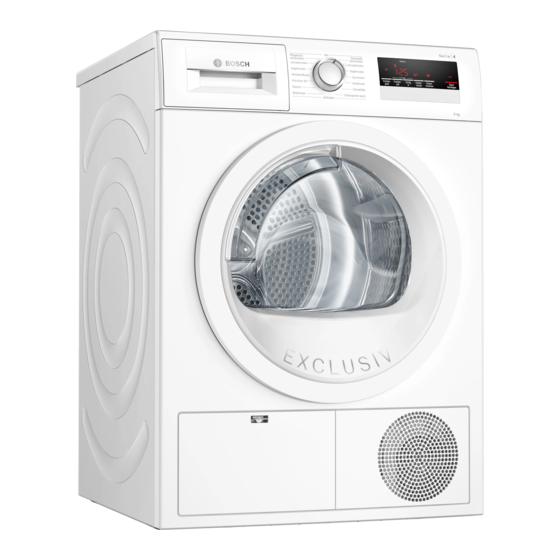 Bosch WTH85V90 Gebrauchs- Und Aufstellanleitung