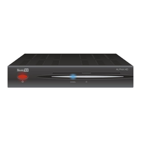 NanoXX ALPHA HD Bedienungsanleitung