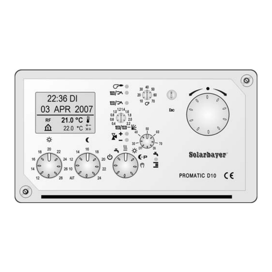 Solarbayer PROMATIC D10 Bedienungsanleitung