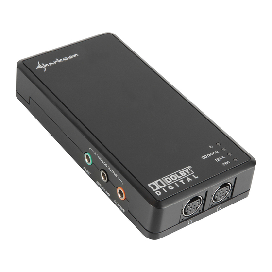 Sharkoon X-Tatic Sound Control Unit Handbuch