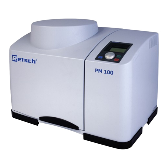 Retsch PM 100 Bedienungsanleitung