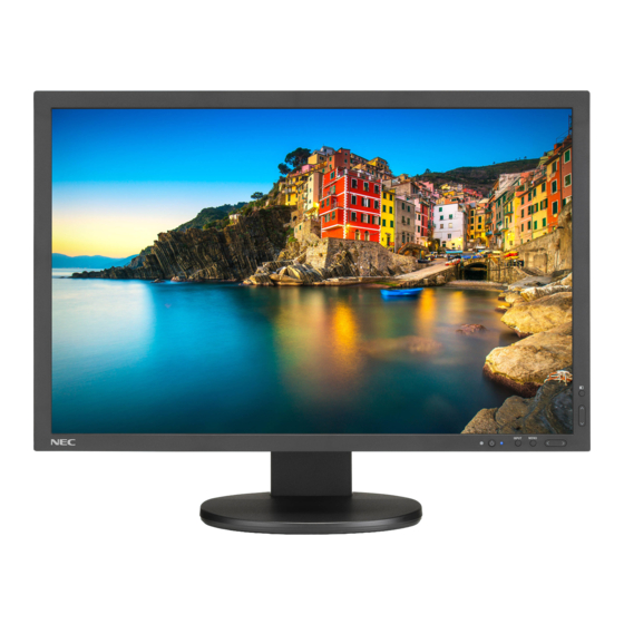 NEC MultiSync P243W Bedienungsanleitung