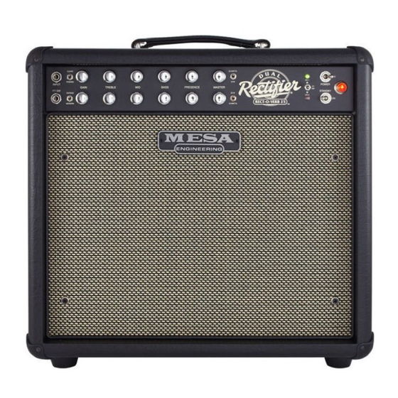 Mesa/Boogie RECTO-VERB 25 Bedienungsanleitung
