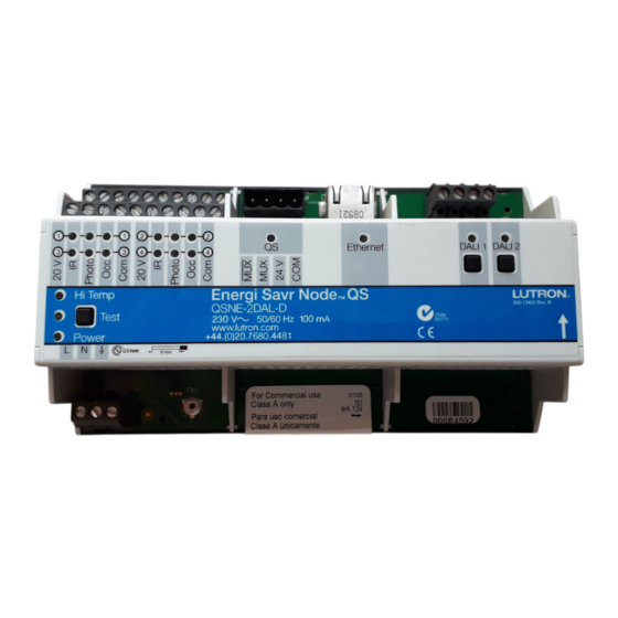 Lutron Energi Savr Node QS DALI Installationsanleitung