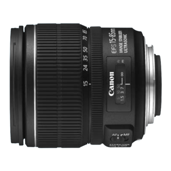 Canon EF-S15-85mm f/3.5-5.6 IS USM Bedienungsanleitung
