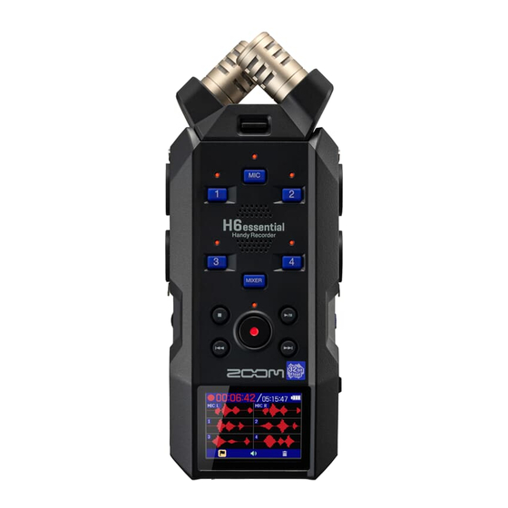 Zoom H6 essential Kurzanleitung