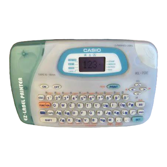 Casio KL-70E Bedienungsanleitung