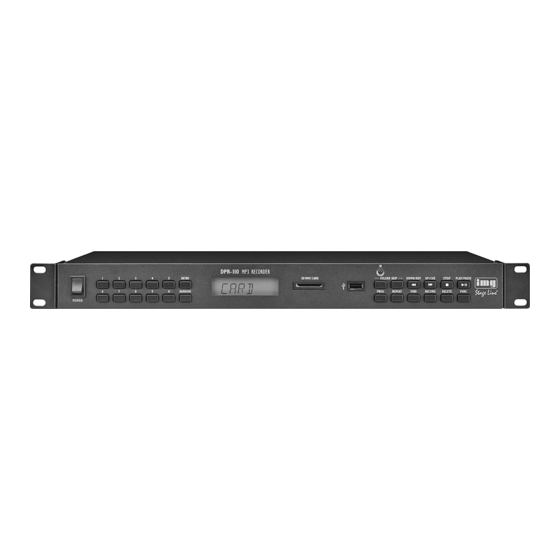 IMG STAGELINE DPR-110 Bedienungsanleitung