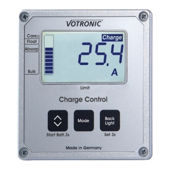 Votronic LCD-Charge Control S-VCC Bedienungsanleitung