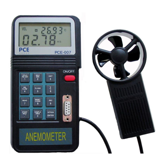 PCE Instruments Pce-007 Bedienungsanleitung