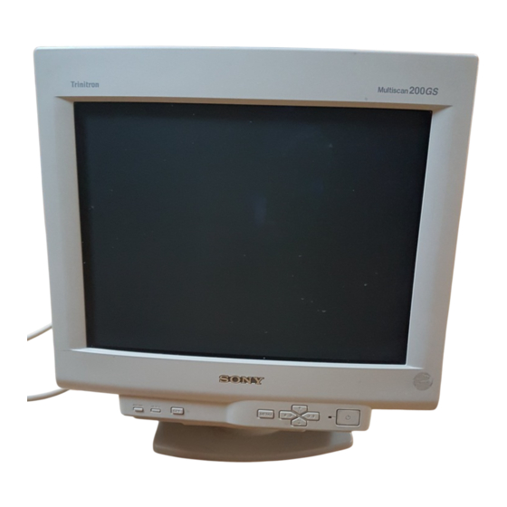Sony Trinitron CPD-100GST Bedienungsanleitung