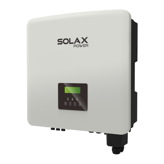SolaX Power X3-Hybrid G4 -Serie Kurzanleitung Zur Installation