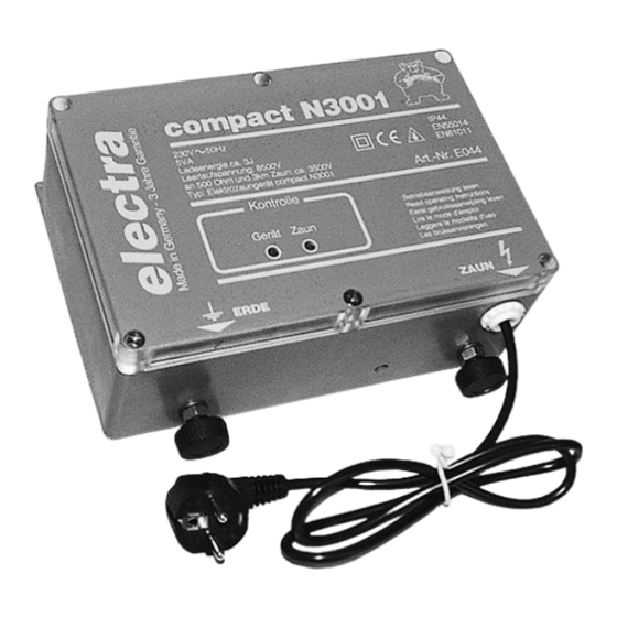 ELEKTRA compact N3001 Bedienungsanleitung
