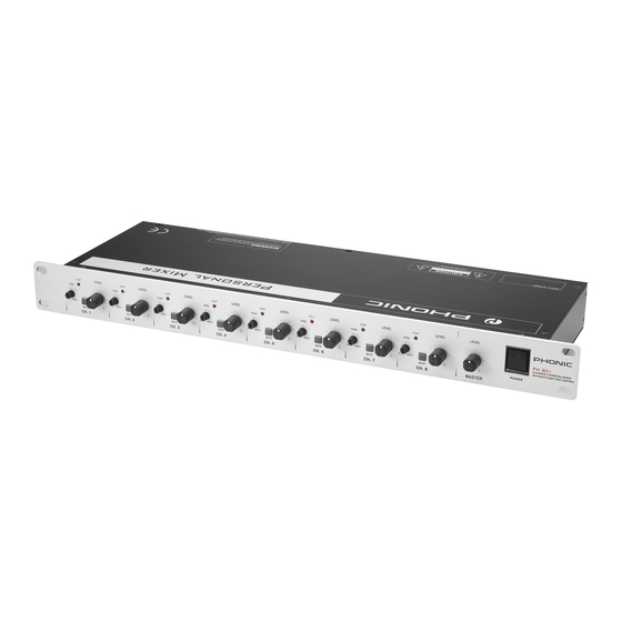 Phonic PM801 Handbücher