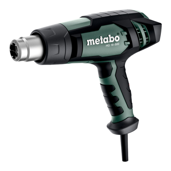 Metabo HG 16-500 Handbücher