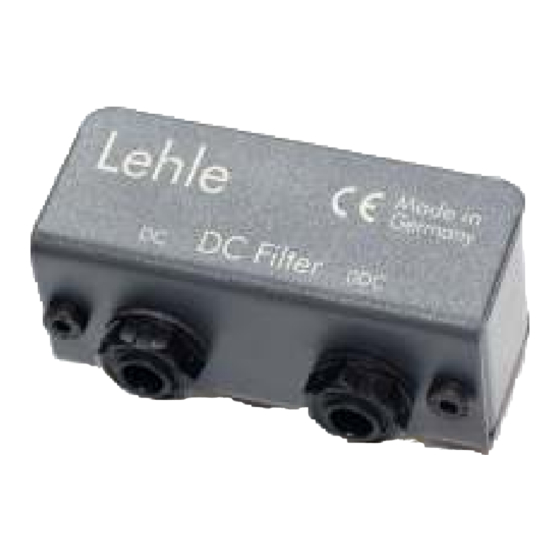 Lehle DC Bedienungsanleitung