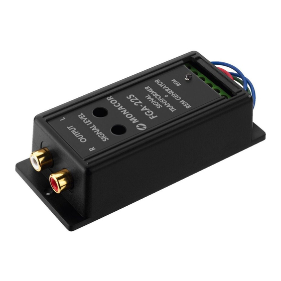 Monacor International Carpower FGA-22S Anleitung