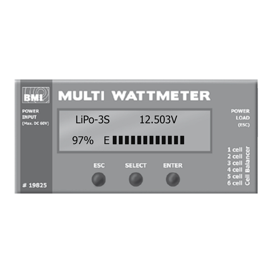 BMI Multi Wattmeter 100A Bedienungsanleitung