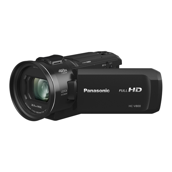 Panasonic HC-V800 Kurzbedienungsanleitung