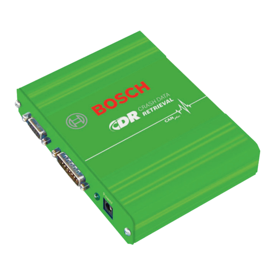 Bosch Crash Data Retrieval Tool Originalbetriebsanleitung