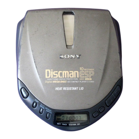 Sony D-E303 Bedienungsanleitung