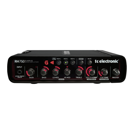 TC Electronic RH750 Bedienungsanleitung