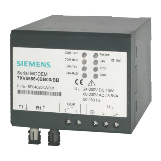 Siemens 7XV5655-0BB00 Handbuch