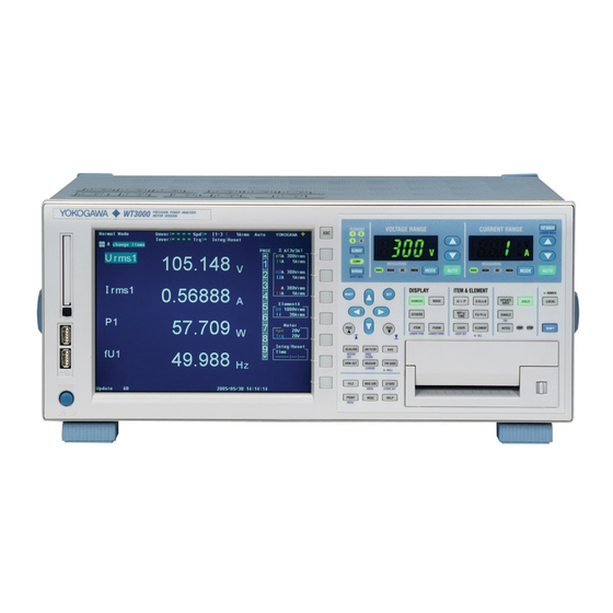 YOKOGAWA WT3000 Benutzerhandbuch