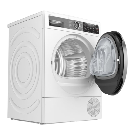 Bosch WTX8HE40FG Gebrauchs- Und Aufstellanleitung