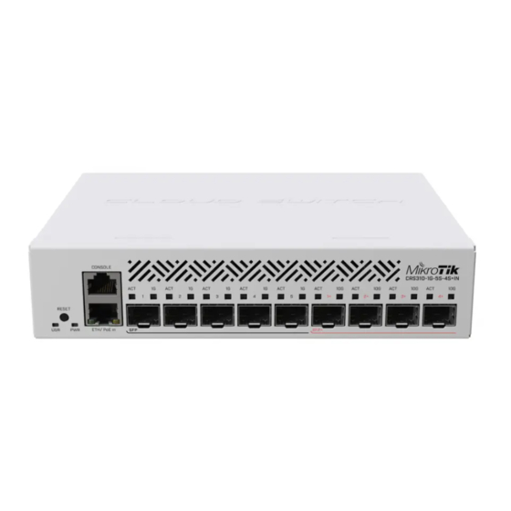MikroTik CRS310-1G-5S-4S+IN Kurzanleitung