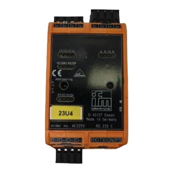 IFM Electronic As interfoce AC2253 Montageanleitung