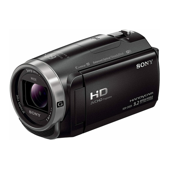 Sony Handycam HDR-CX625 Handbücher