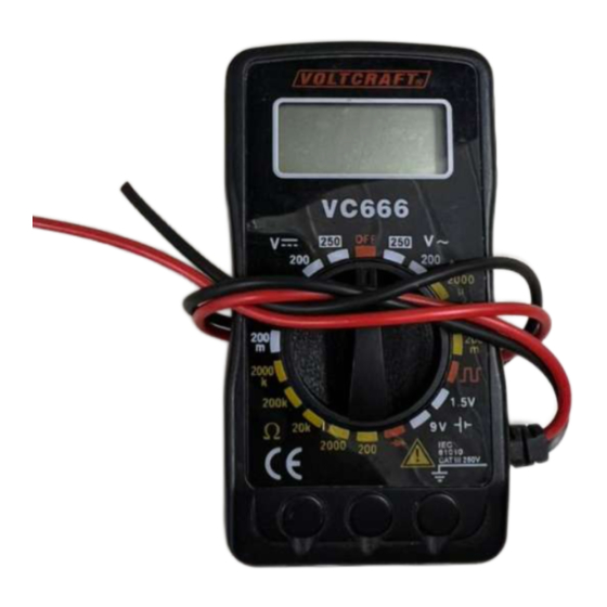VOLTCRAFT VC-666 Bedienungsanleitung