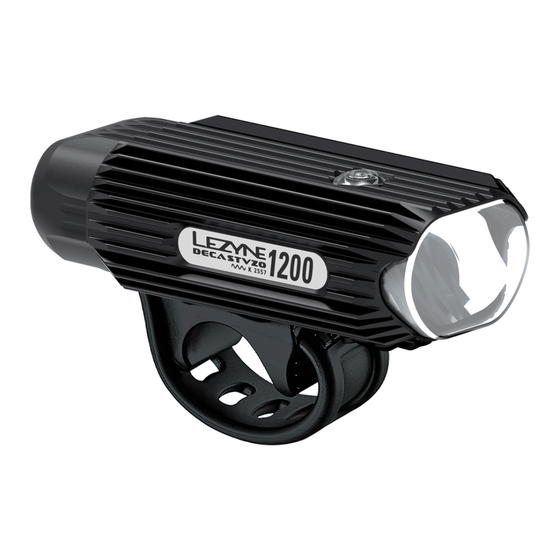 Lezyne DECA STVZO 1200 Kurzanleitung