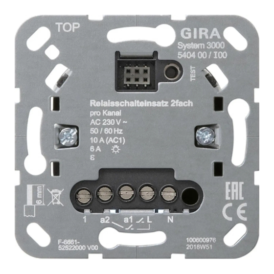 Gira 5404 00 Bedienungsanleitung