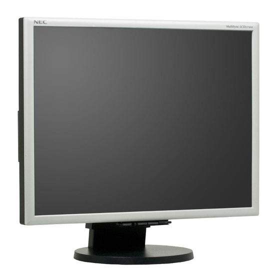 NEC MultiSync LCD2170NX Bedienerhandbuch