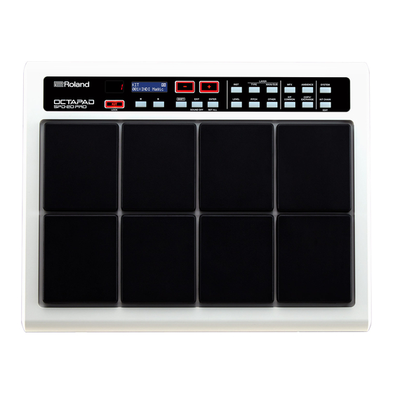 Roland OCTAPAD SPD-20 PRO Bedienungsanleitung