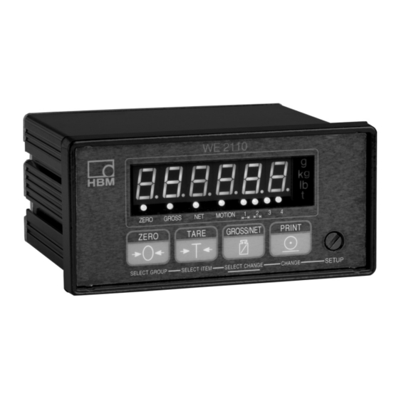 HBM WE2110 Bedienungsanleitung