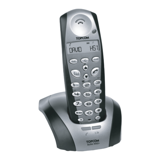 Topcom butler 4502 plus Bedienungsanleitung
