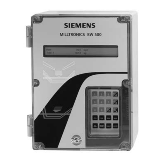 Siemens Milltronics BW 500 Betriebsanleitung