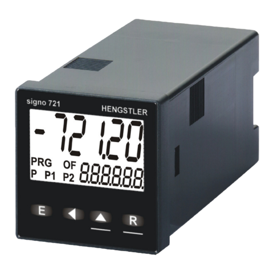 Hengstler Signo 721.2 Benutzerhandbuch