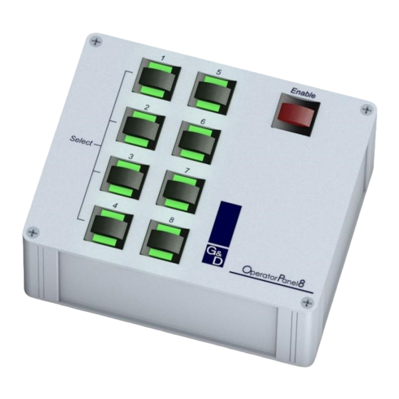 G&D OperatorPanel Installationanleitung Und Betriebsanleitung