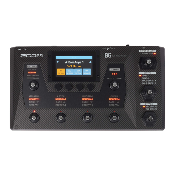 Zoom B6 Kurzanleitung