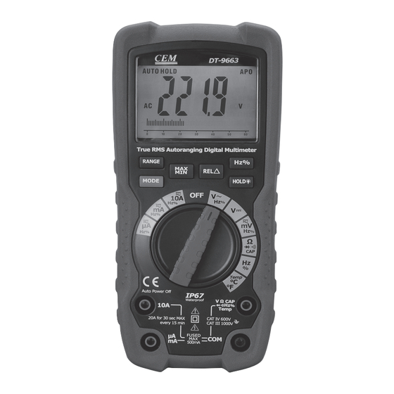 reichelt elektronik True RMS DT-9663-BT Bedienungsanleitung